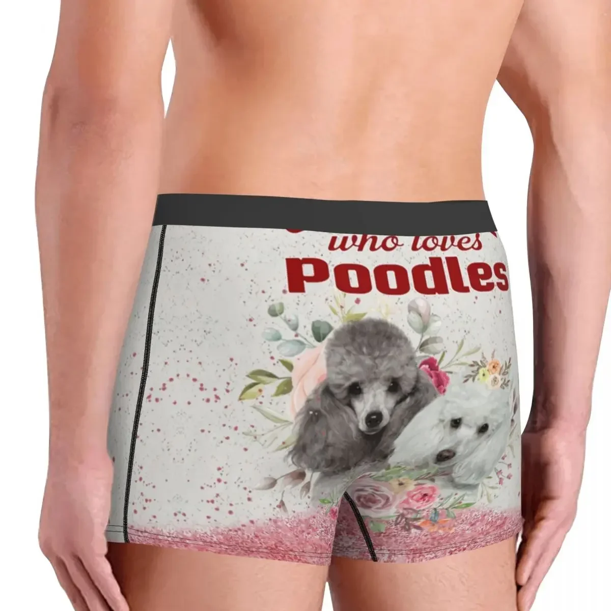 Custom Poodle Graphic Underwear Men Breathbale Pudel Dog Lover Boxer Briefs Shorts Panties Soft Underpants For Homme