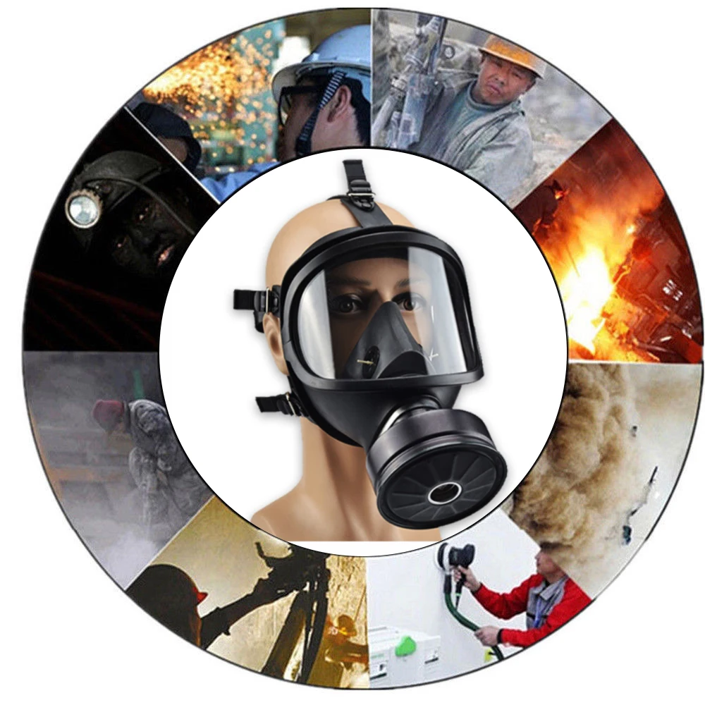 MF14 Full Face Gas Mask Respirator, Industrial Paint, Spray, Vaccination, Safety, Dust Filter, Full Face Protection Formaldehyde