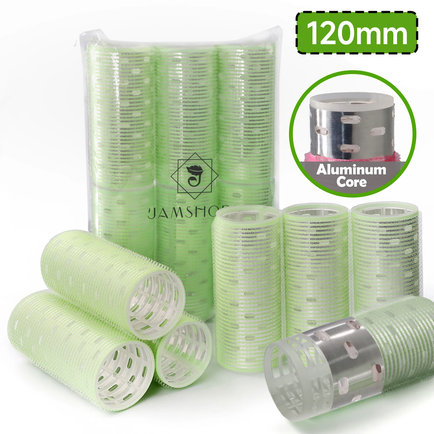

6pcs/set Thermal Hair Rollers Lengthened Aluminum Sheet Magic Self-adhesive Ceramic Curler Air Bangs Curling 50 * 120mm 1938