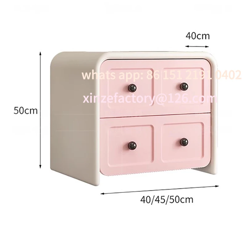 

Customizable Table Dopamine Furniture Storage Bedside Cabinet Glamour Space Saving Vintage Comodino Bedroom Furn
