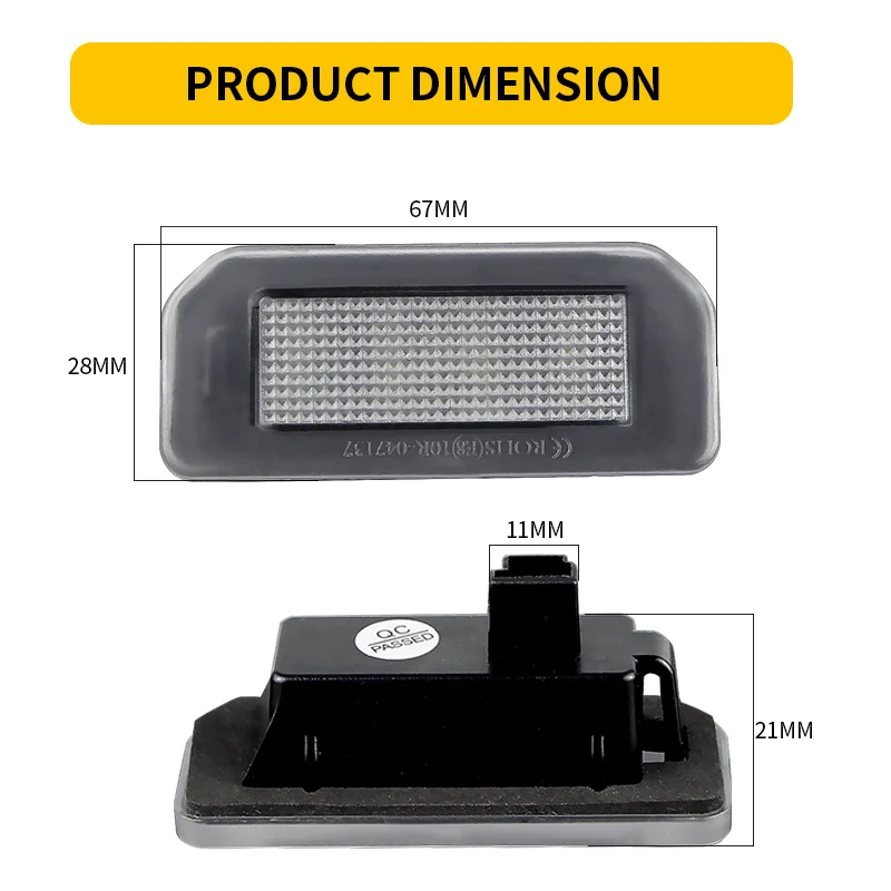 2PCS Canbus Error Free Rear Led License Number Plate Light Lamp For Tesla Model 3 2017-2024 Model Y 2020-2024 Car Light Assembly
