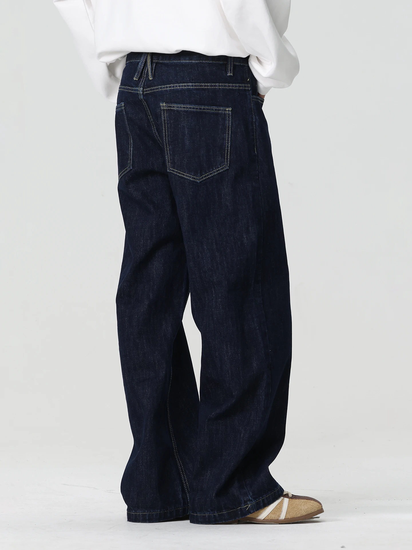 

Мужские джинсы American Retro с прямыми штанинами, весенние, в стиле High Street, универсальные, свободные, широкие, рабочие брюки, повседневные штаны