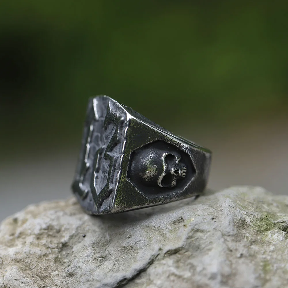 2024 NEW Men\'s 316L stainless-steel rings Punk rock Fashion 13 Letter RING for teens gothic fashion Jewelry Gift free shipping