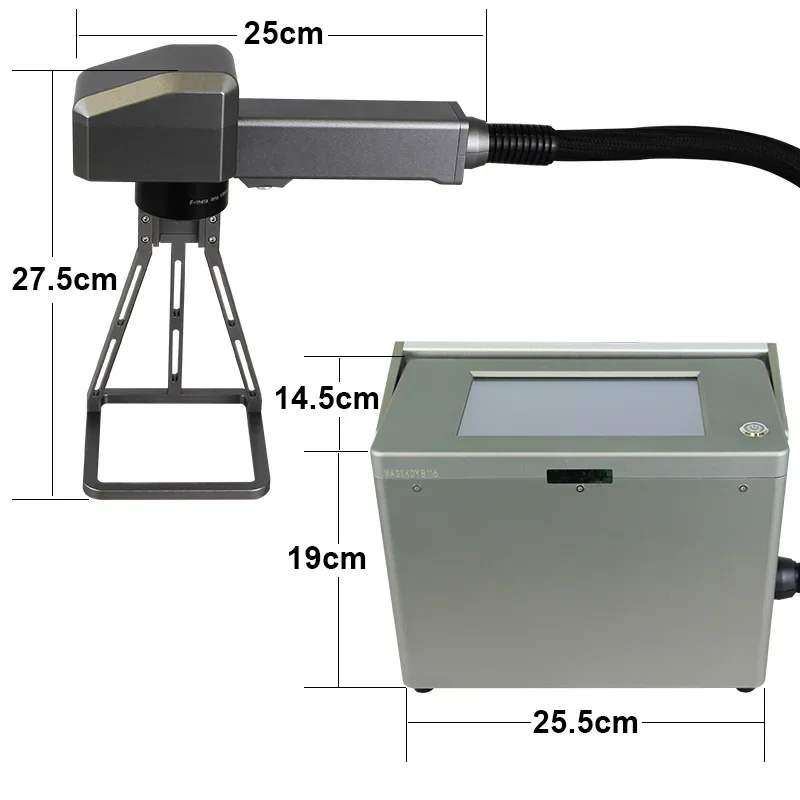 Handheld Fiber Laser Marking Machine 30W 20W 50W Align System Scanner for PVC Plastic Stainless Steel Metal Nameplate Engraving
