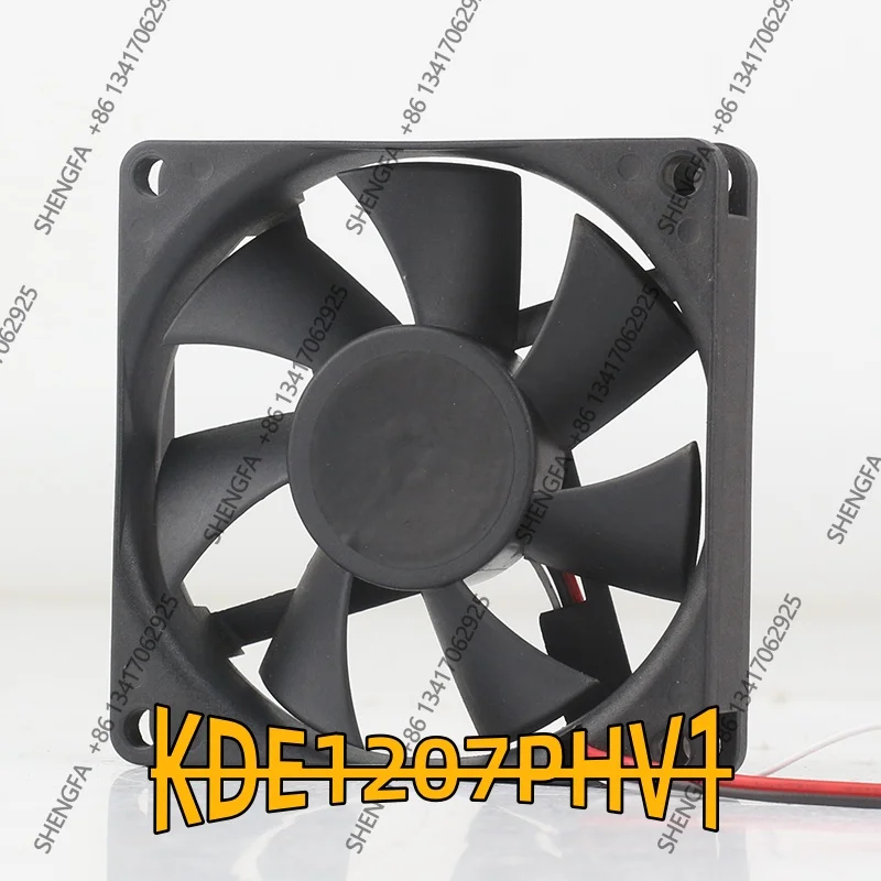 SUNON 7015 7CM 3-pin KDE1207PHV1 5V 24V 48V DC12V 1.9W CPU Maglev Quiet inverter Three wire cooling fan