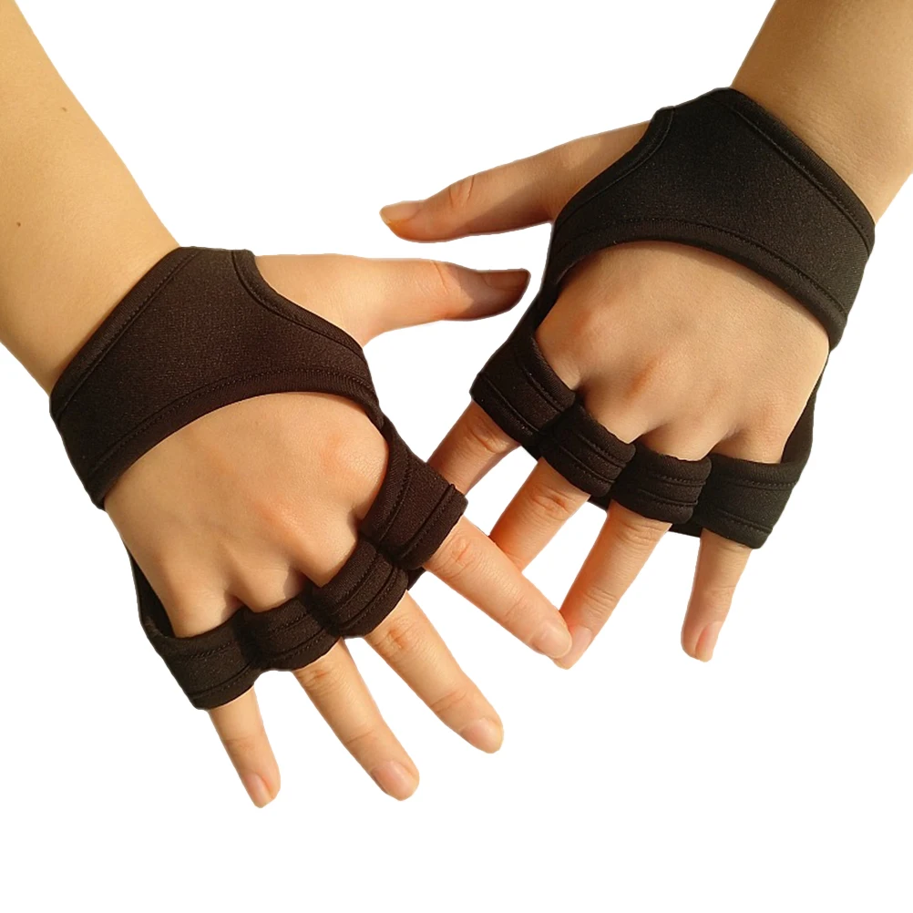 

Gym Gloves Men Women Workout Weight Lifting Fingerless Half Gloves Non Slip Silicone Padded Wrist Strap Palm Protection