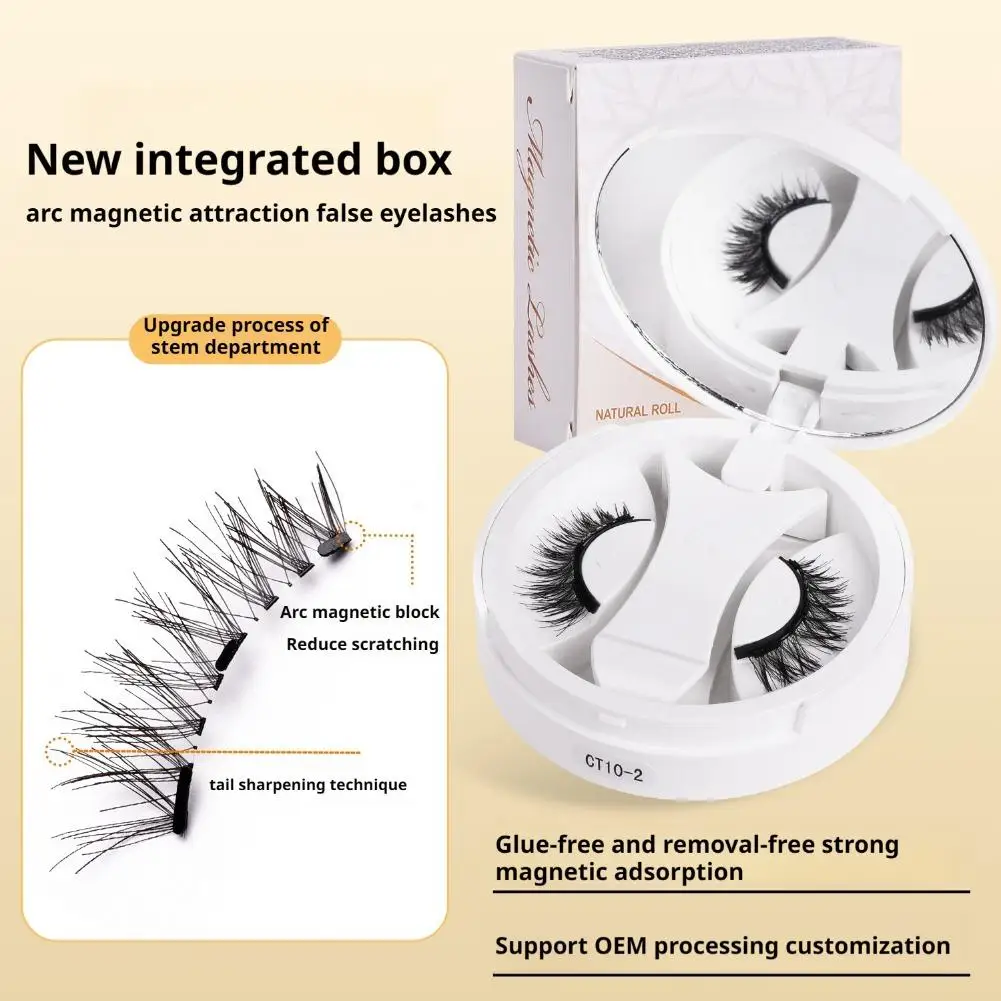 حار 1 زوج الرموش المغناطيسية اليدوية رقيق فو المنك جلدة قابلة لإعادة الاستخدام الرموش الصناعية الطبيعية وملاقط المغناطيسي مجموعة ماكياج #6