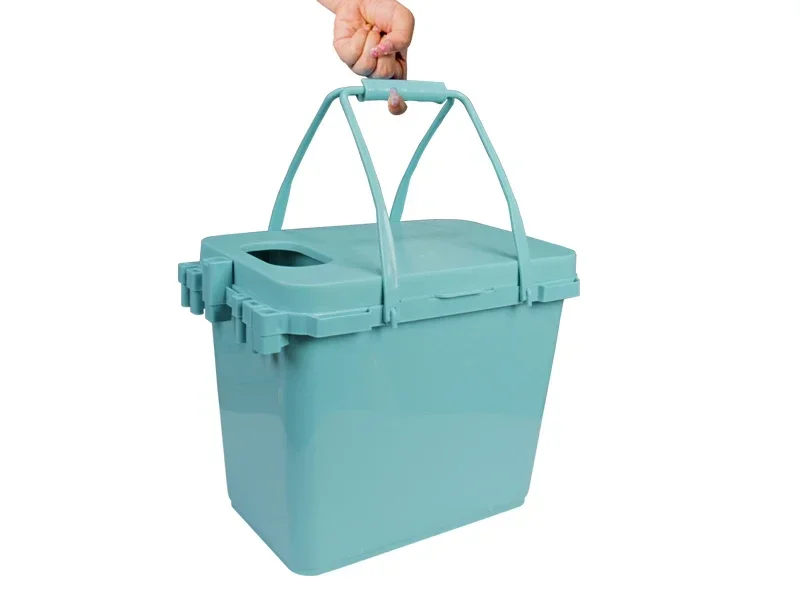 

apply fishing bucket can sit on people, multi-functional square thickened hand-held fishing bucket, double shoulder back lure