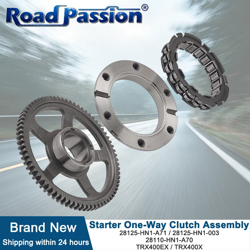 

Road Passion Motorcycle Starter One-Way Clutch Assembly Kit For Honda TRX400EX TRX400X 28110-HN1-A70 28125-HN1-A71