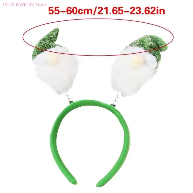 62KE Festives Headbands Stage Performances Hair Hoop Christmas Women Lovely Headwear for Christmas Celebrations
