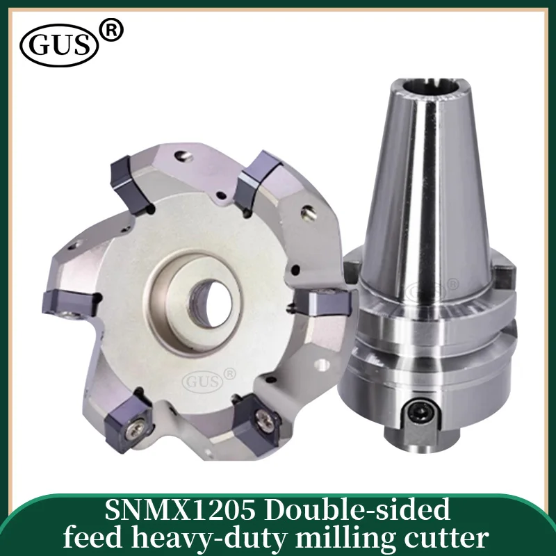 

Фрезерная головка с ЧПУ SNMX1205 50 63 80 мм 45 88 градусов, двухсторонняя подача, тяжелая резка, инструменты для торцевой фрезы для вставок SNMX1205
