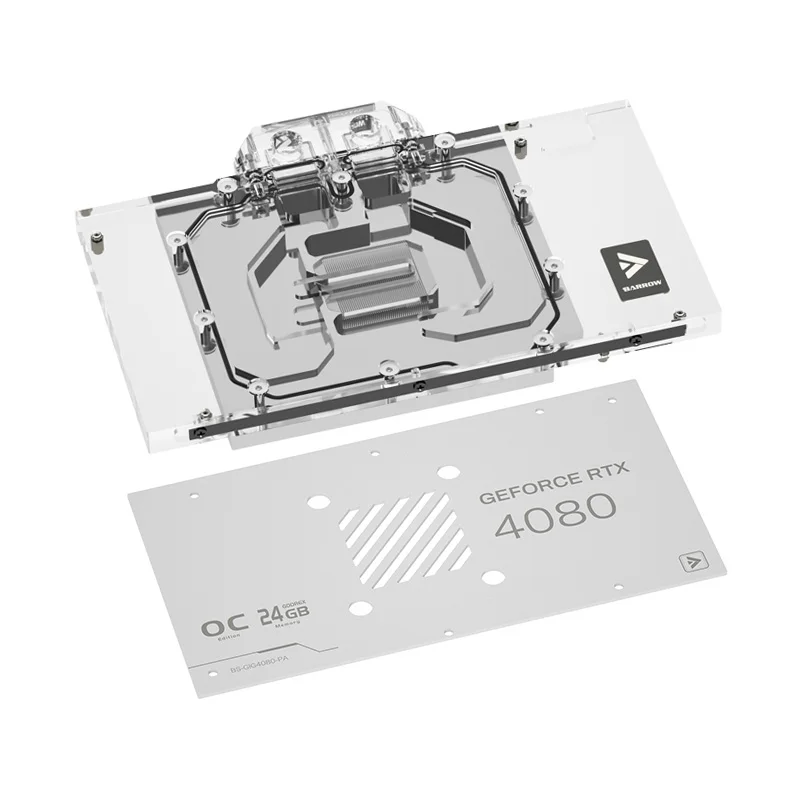 Barrow GPU Waterblok Voor Gigabyte AORUS RTX 4080 16 GB MASTER/GAMING/EAGLE/AERO OC Kaartkoeler met Achterplaat, BS-GIG4080-PA