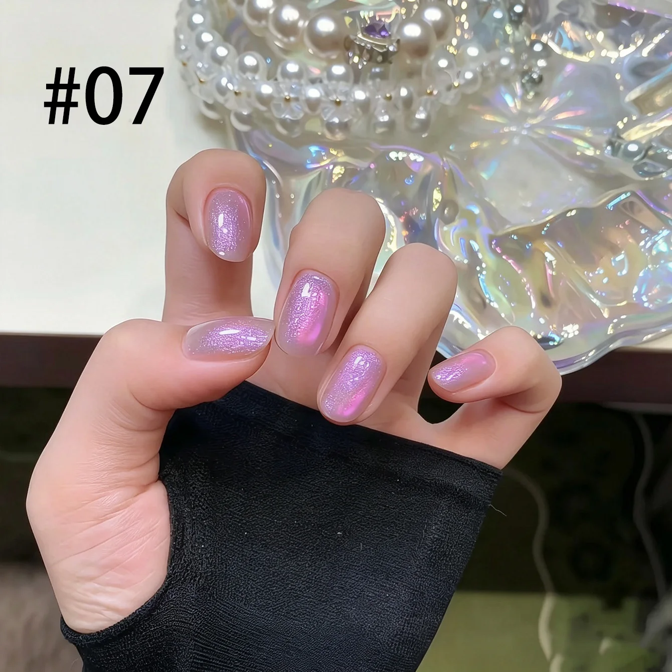 2026 Neue Aufhellende Strobe Pink Erdbeer-Gummibonbons Diamant-Glasperlen Katzenaugen-Gel-Nagellack Rosa Nägel Nagelzubehör – Detail 15