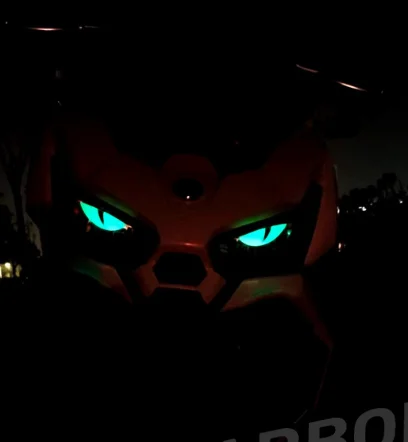 3D 악마의 눈 빛나는 스티커 오토바이 헬멧 야간 조명 장식 귀여운 눈 비닐 데칼 반사 스... - 5