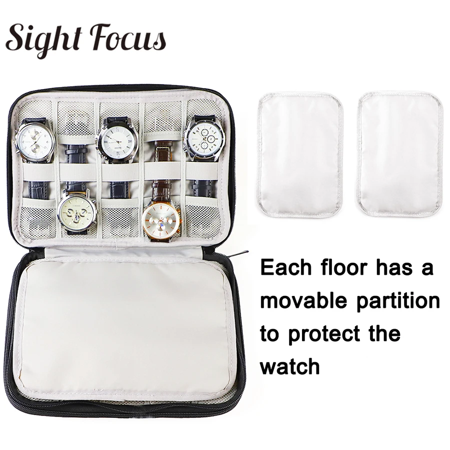 18 Slots Travel Jewelry Box Watches Bag Watchband Organizer  Watch Storage Box Case For Apple Watch Band Strap Holder Pouch