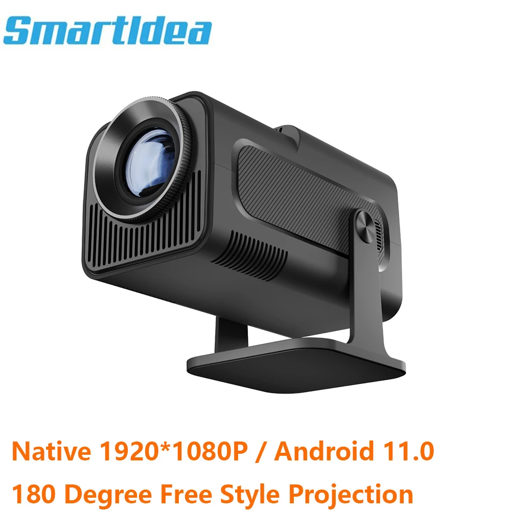 SmartIdea Projetor Inteligente Android 11, Decodificador 4K, Resolução 1080P, Lumen Ansi 390, Dual WiFi, 6, BT 5.0, Alto-falante construído