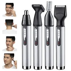 Kemei 6650 4in1 Rechargeable Nose Ear Hair Trimmer Men Grooming Kit Electric Eyebrow Beard Trimmer Micro Nose And Ears Trimmer