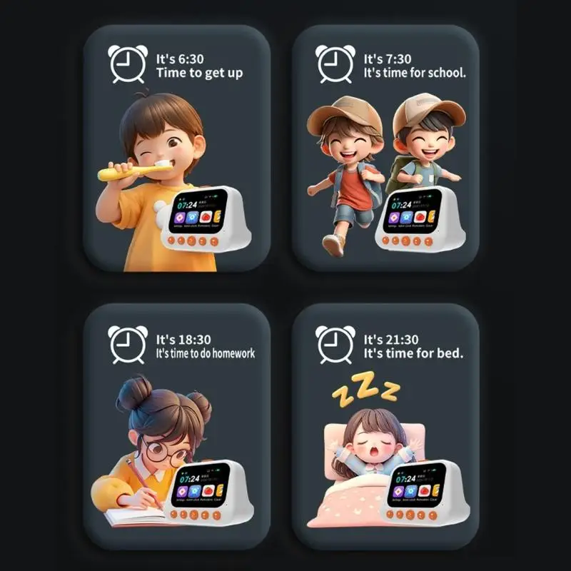 Talking Alarm Clock For Children With Natural Voice Guidance And Information Response 3XUF