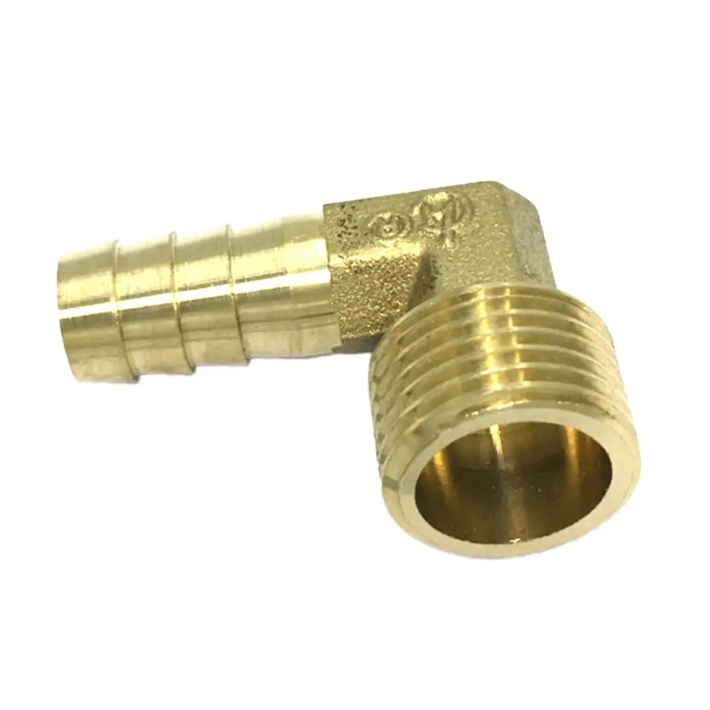 

Brass 90 Degree Garden Hose Connector 1/2" Barbed Male Hose Brass Fitting