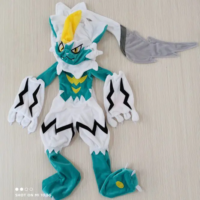 New Pokemon Unstuffed Shell White Zeraora Full Fursuit Mascot Costume 190cm Unfilled Without Cotton DIY Handmade Cosplay