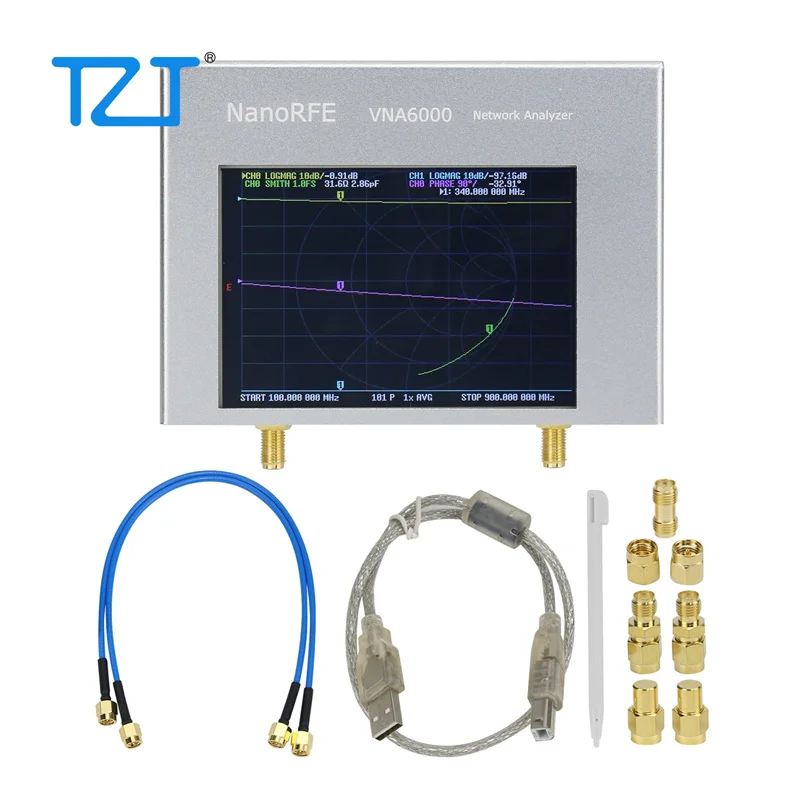 TZT VNA6000-A/VNA6000-B Two Port 6GHz Portable High Performance Vector Network Analyzer with 95dB/110dB Dynamic Range