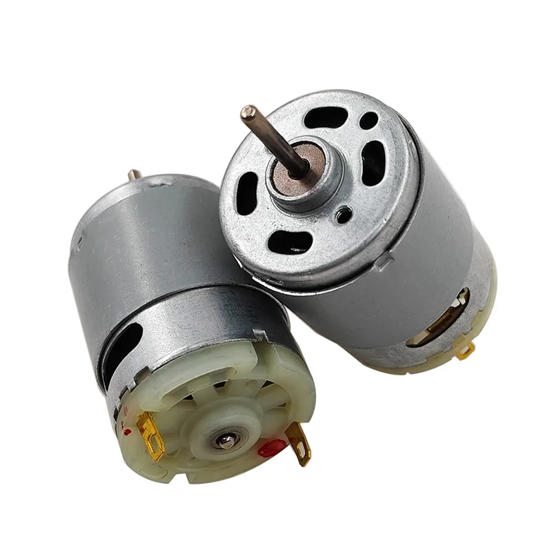 RS-385-18115 DC Motor 12V 24V High Torque Front Ball Bearing 0.5A 6000R 12000R Forward and Reverse Motor