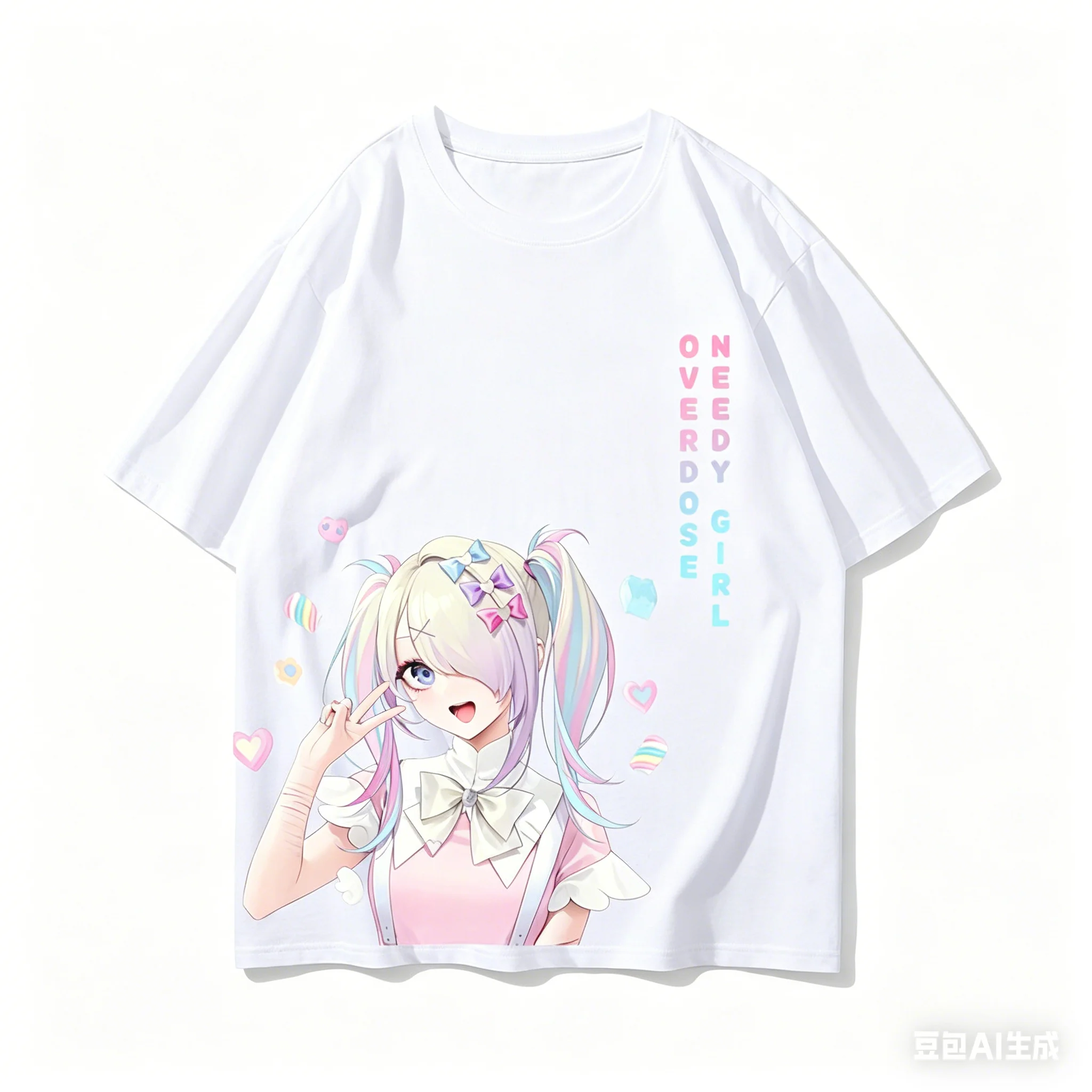 Needy Streamer Overload Cotton Tshirt personality Clothes New Model Anime T-shirt Yearround clothing Plus Size Unisex Streetwear