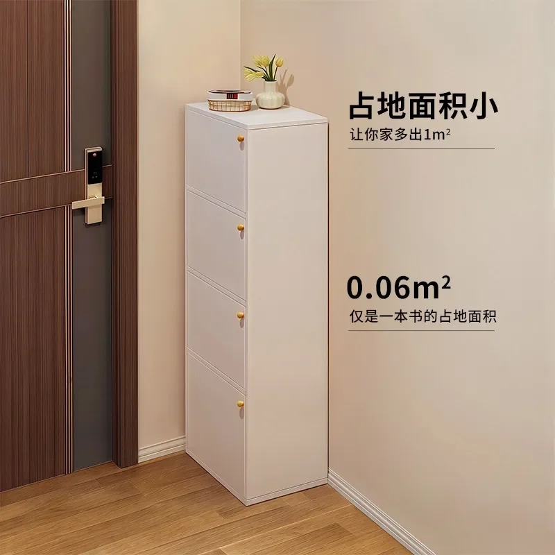 Mingzheng Furniture Factory Entry shoe cabinet Small narrow door Household indoor entrance Storage cabinet integrated against