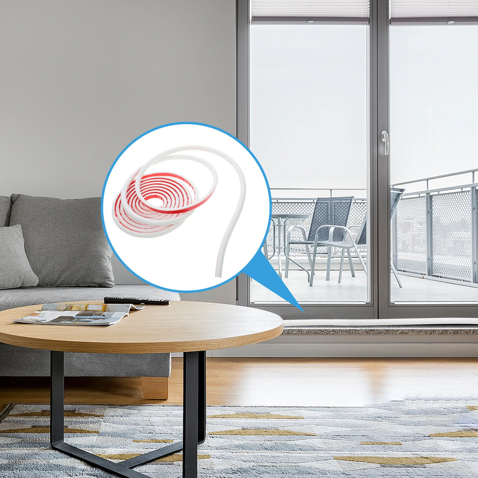 

D Shaped Seal Strip 120Cm Self Adhesive Silicone Weather Stripping For Doors Windows Soundproof Insulation Blocker Weatherproof