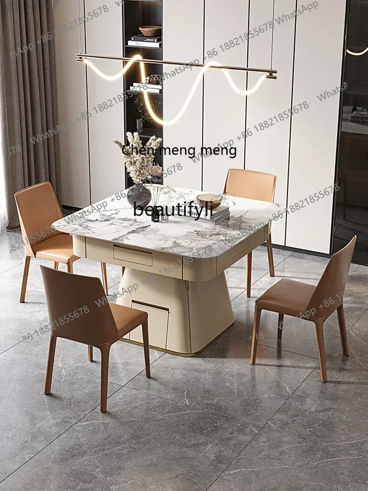 

X Lifting table mahjong table dining table integrated multi-functional mahjong machine mute machine dual-purpose electric