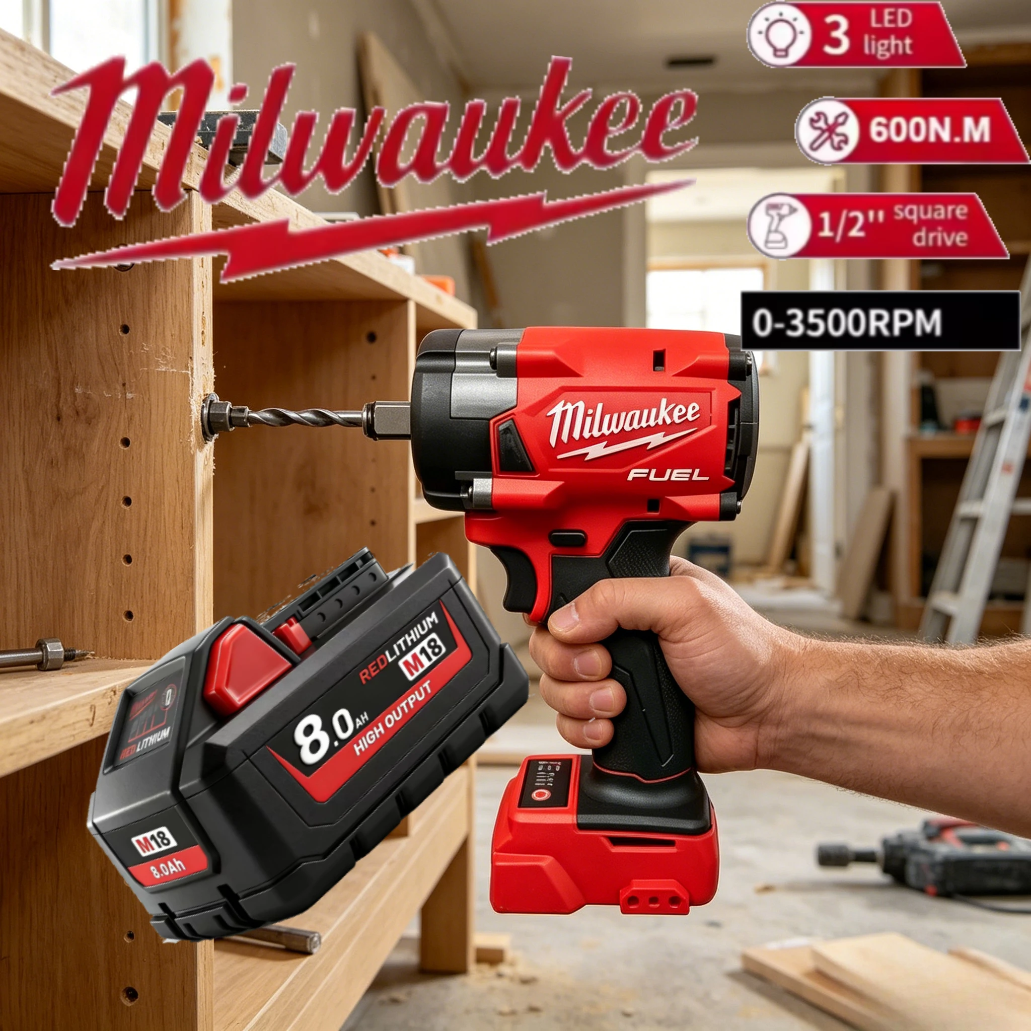 Milwaukee Drill M18 Fuel - ミルウォーキー FIW212 M18 FUEL 1/2インチ インパクトレンチ