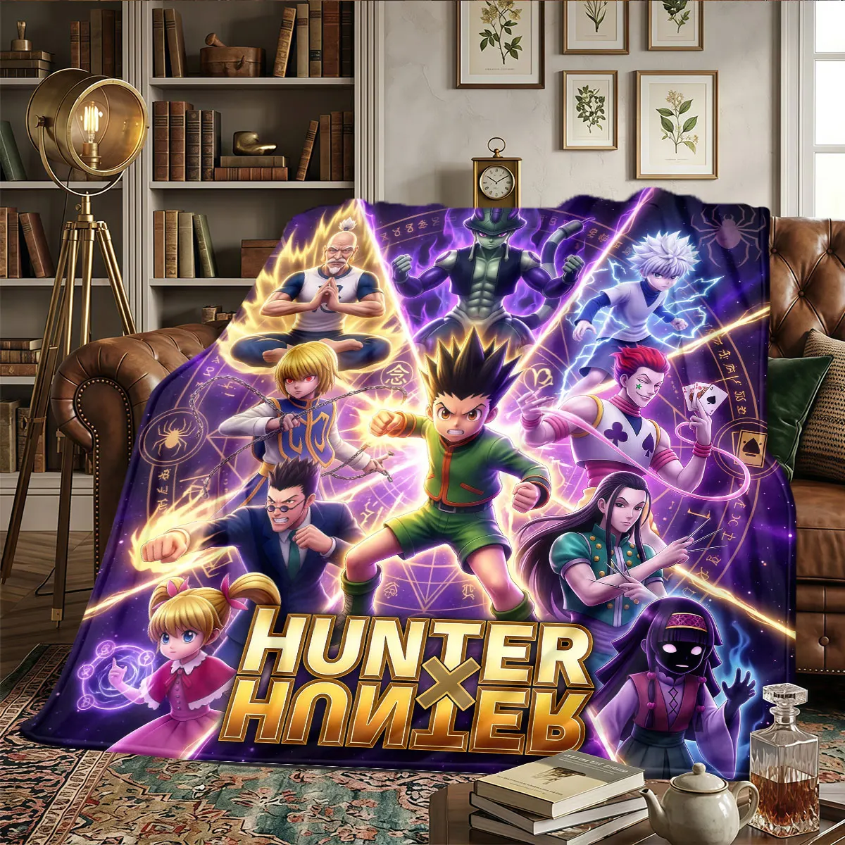 Hunter x Hunter Patterns Home Blanket Lightweight and portable for Naps Sofas Warmth and Comfort Christmas Gifts -HE38