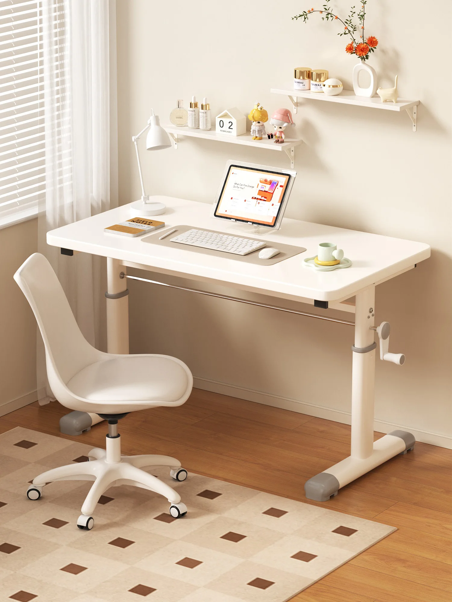 

Household simple desk, desktop lift computer desk