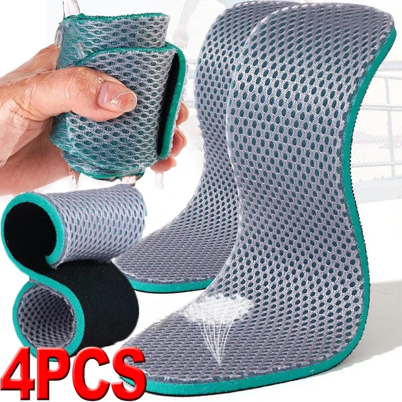 

2/4PCS Shock-Absorbing Shoe Inserts Pad Soft Sport Insole Memory Foam Breathable Run Sweat-absorbent Cushion Orthopedic Insoles