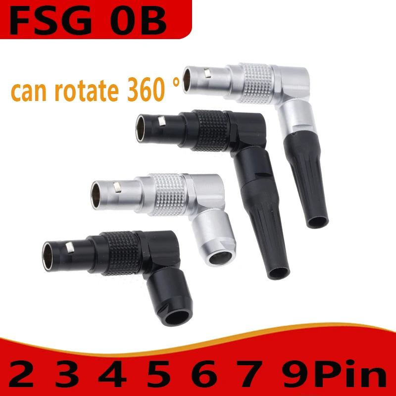 

FSG 0B male plug black self-locking connector with 360 ° rotation, transmitting machinetion parameter transmission welding cable