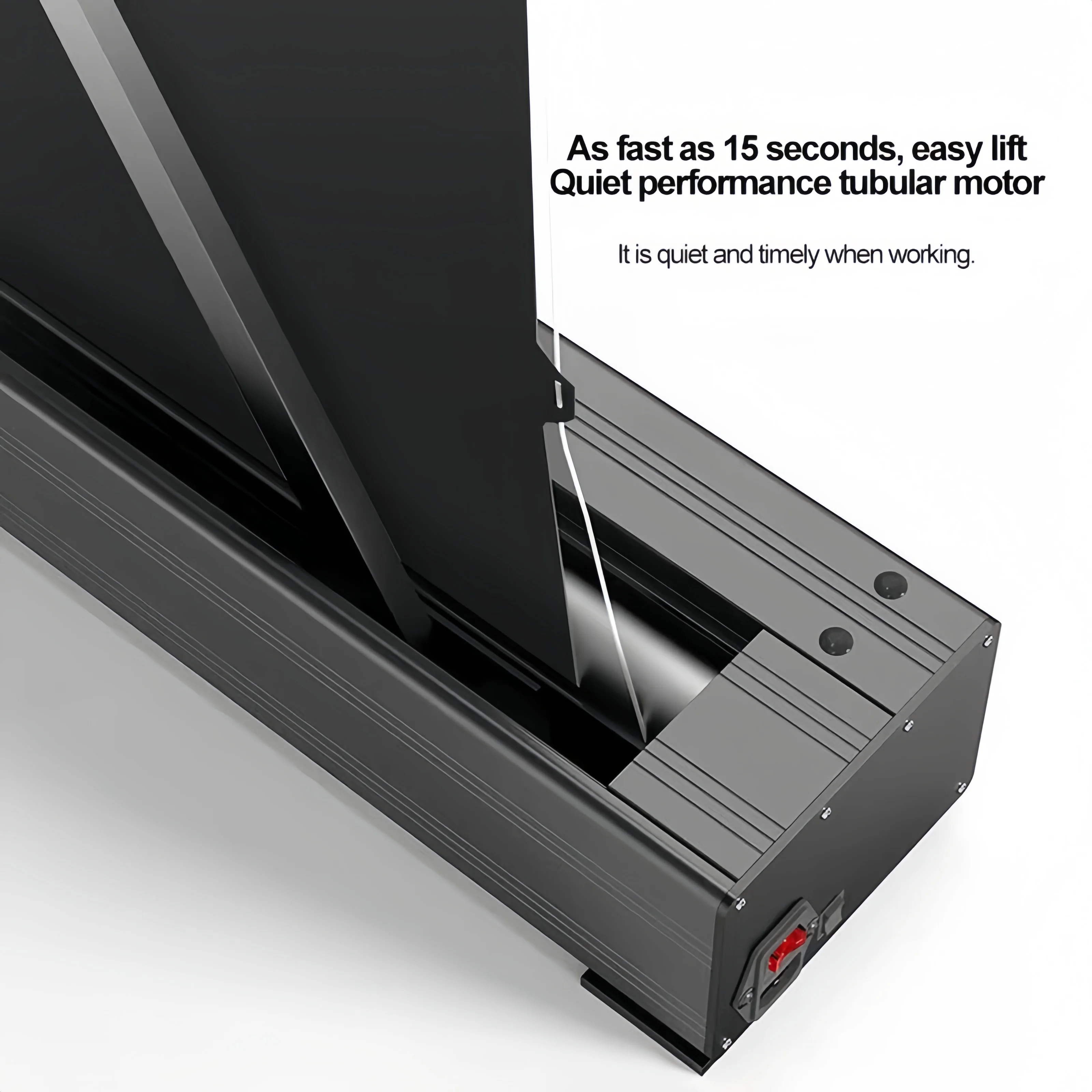 100 ~ 150 Inch 4K Electric Motorized Floor Rising Projection Screen Black Crystal ALR Screen For Long Throw Projectors
