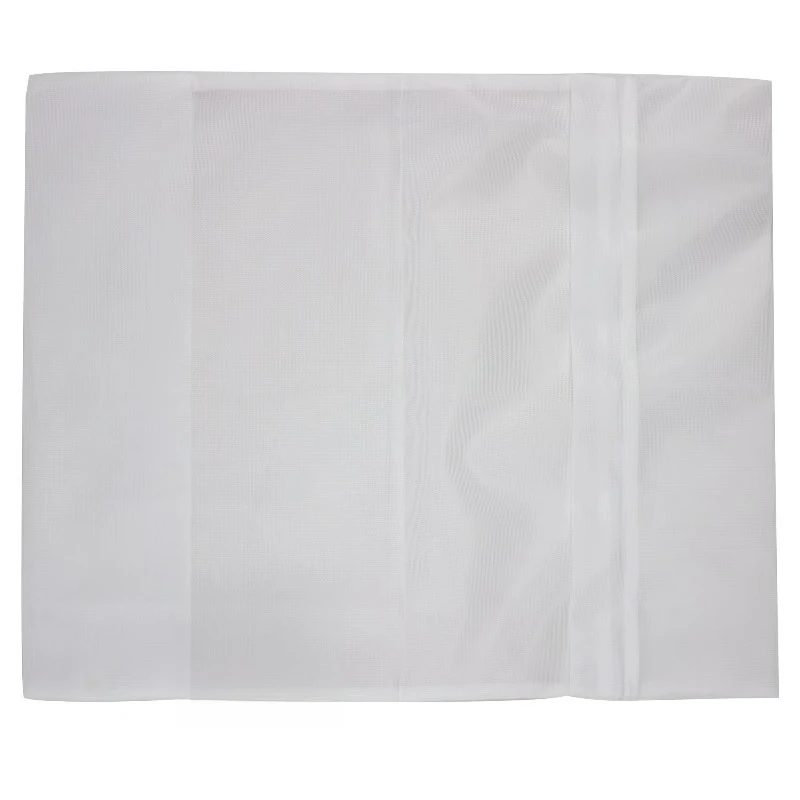 (5 pack) Delicates White Polyester Mesh Wash Bag with Zipper Closure, 15