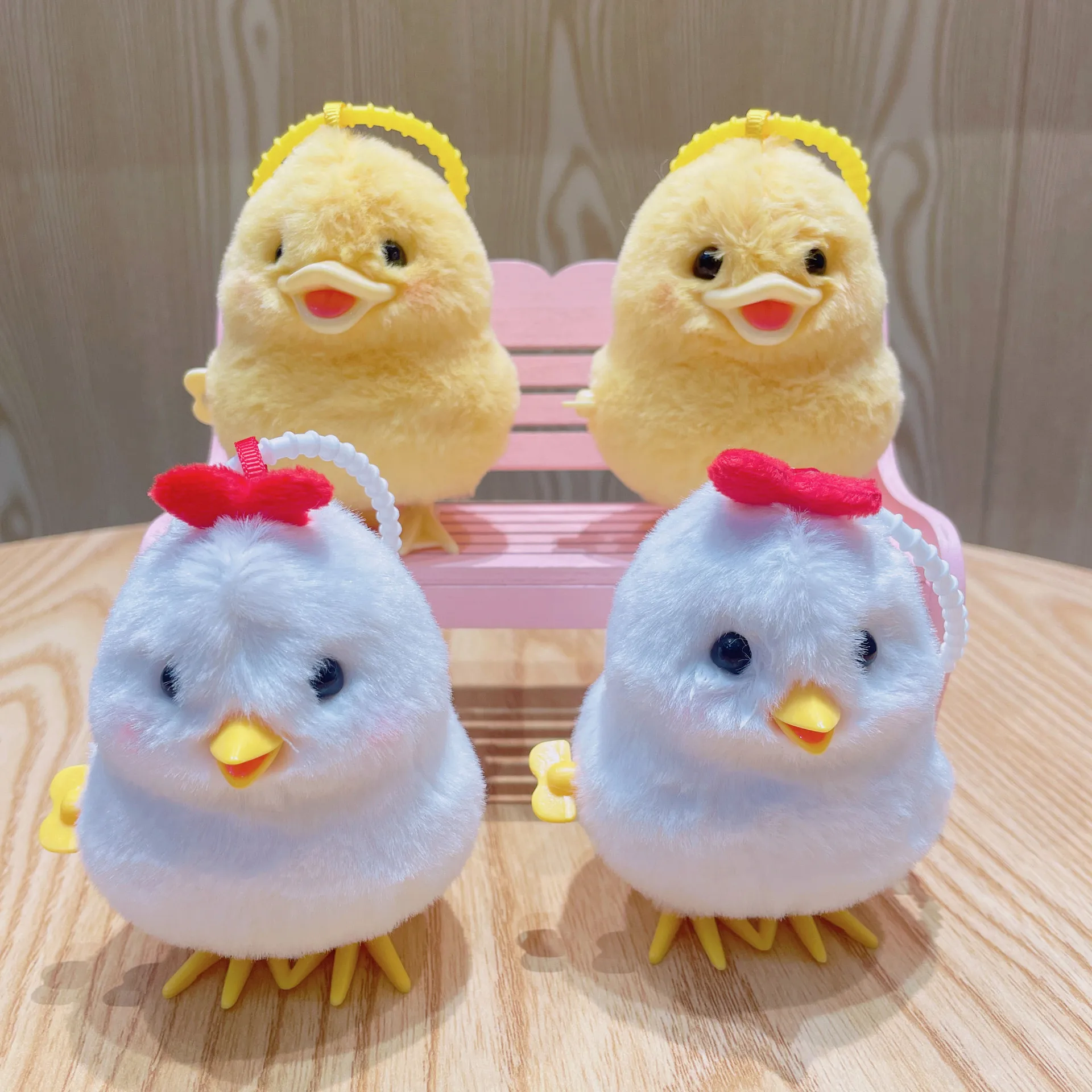 Leuke Simulatie Pluche Wind Up Interactieve Kuiken Eend Pop Knuffels Kuiken Uurwerk Wandelspeelgoed Verjaardagscadeau voor kinderen