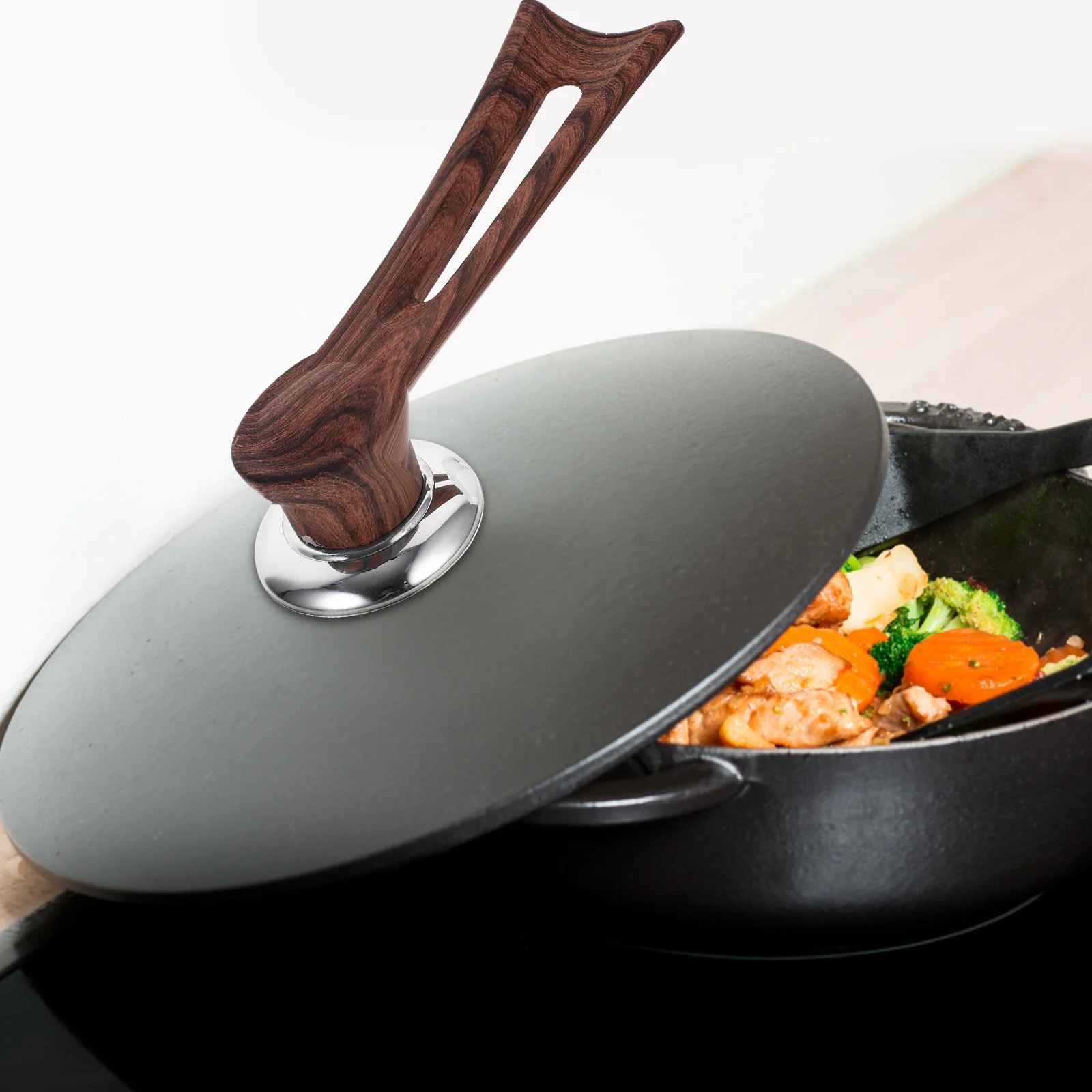 

Pot Lid Handle Universal Replacement Knobs Cooking Pan Covering Holders Easy Installation Rustic Design Multi Functional