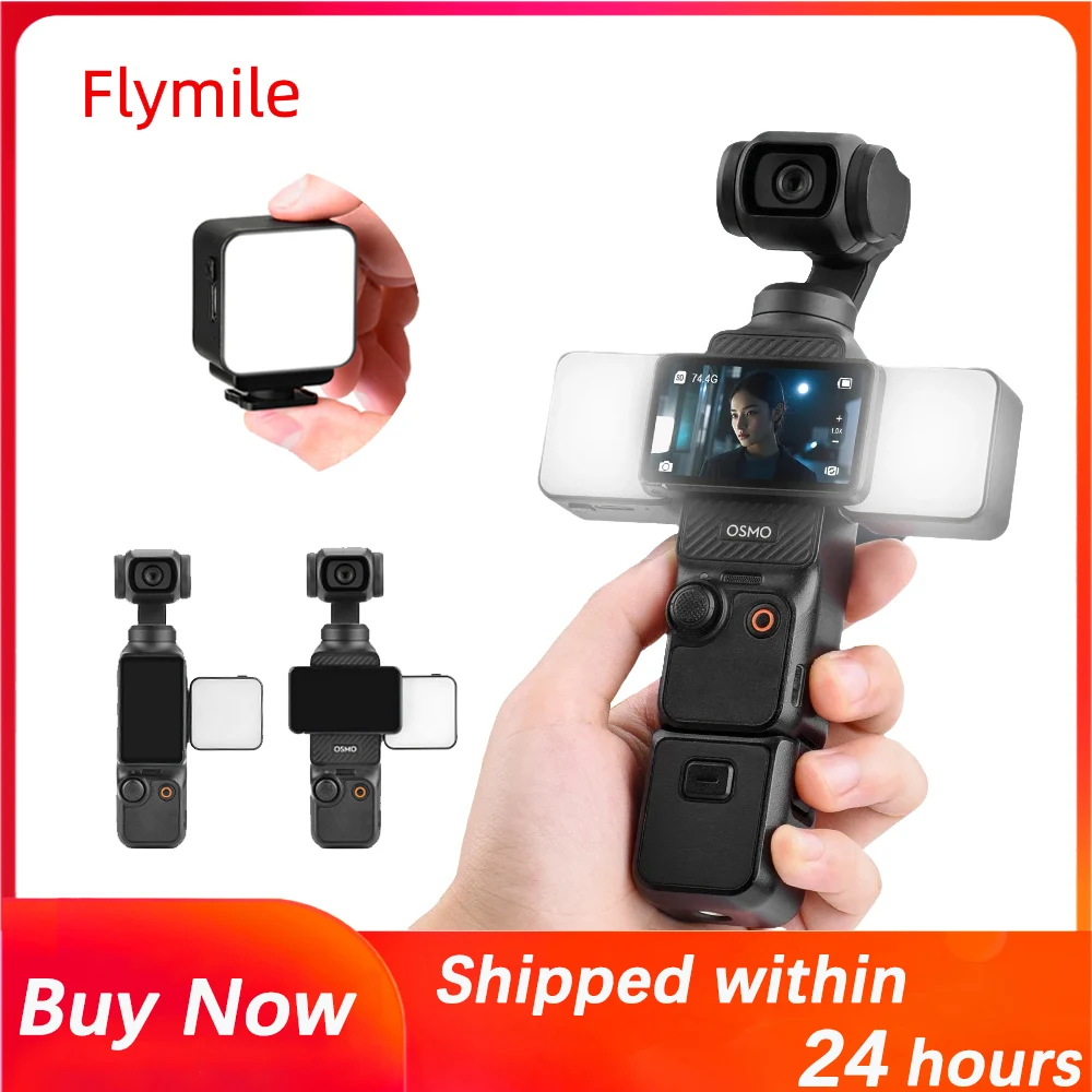 

Flymile Video Light for DJI Osmo Pocket 3,Magnetic Fill Light with 3 CCT & Dimming,Mini Portable,Pocket 3 Vlog Accessories