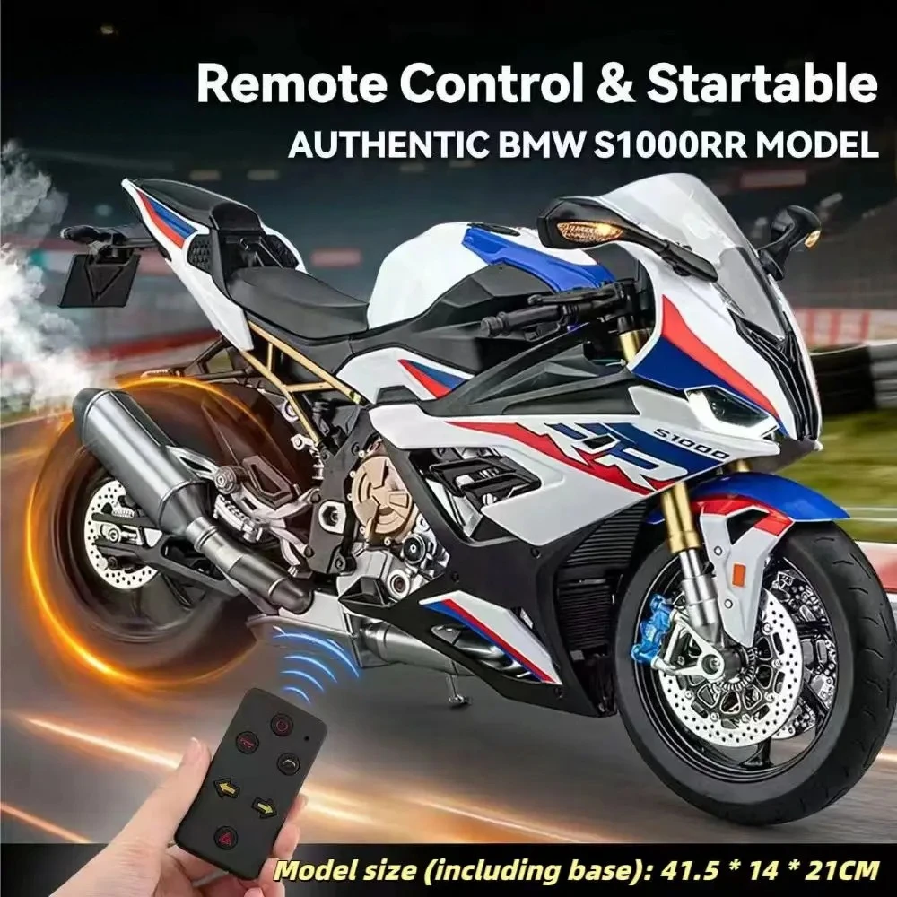 Remote 1:6 For BM W S1000RR alloy die-casting motorcycle model sound light dynamic collection hobbies birthday Gift boys
