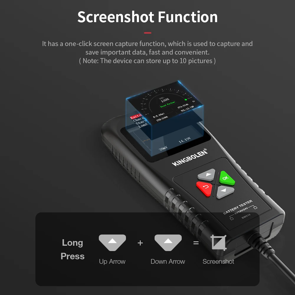 Kingbolen Nieuwe Batterij Tester Ediag Bm510 Batterij Analyzer 6V 12V 24V Opladen Rimpeltest