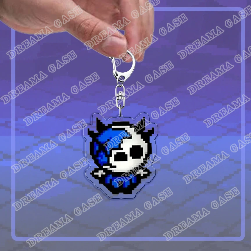 لعبة فيديو مضحك الكرتون سلاسل المفاتيح للملحقات حقيبة الرعب بكسل Keyrings مجوهرات أصدقاء ولادة جديدة الألعاب الهدايا