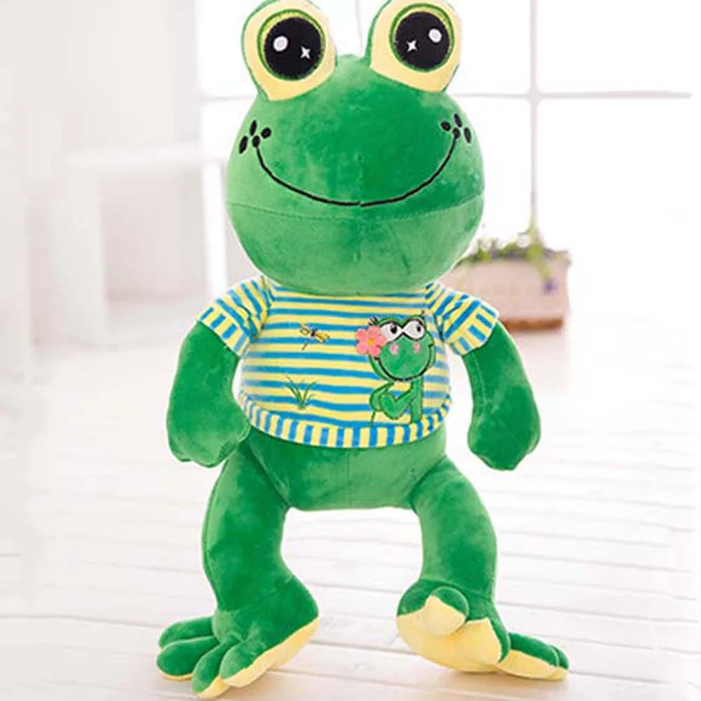 

Frog With Strip Clothes Smile Children Stuffed Plush Toy Birthday Gift