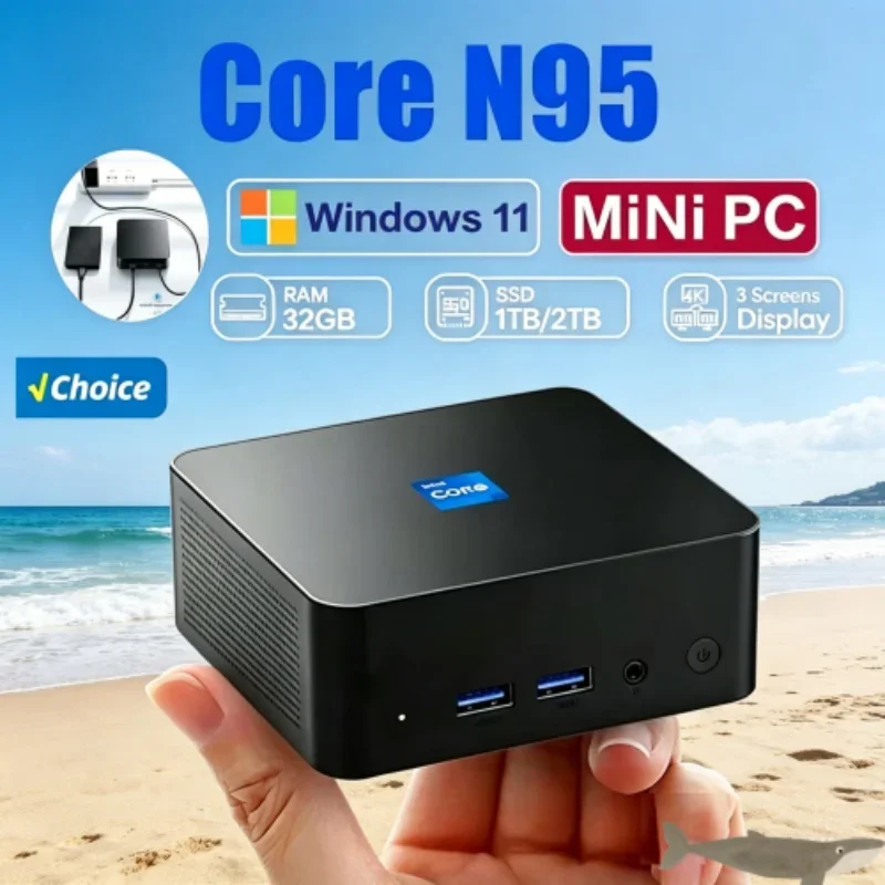 

2026 Quiescent Core N150 MINI PC Windows 11 Pro Sporadic Dainty Sack Workstation RAM 1TB SSD WIFI 6 BT5.2 4K HD Mini