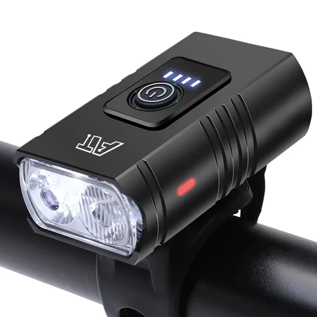 2 T6 LED Bicycle voorlamp Type-C oplaadbare fietskoplamp MTB Road Bike Voorlamp voor de nachtrijveiligheid
