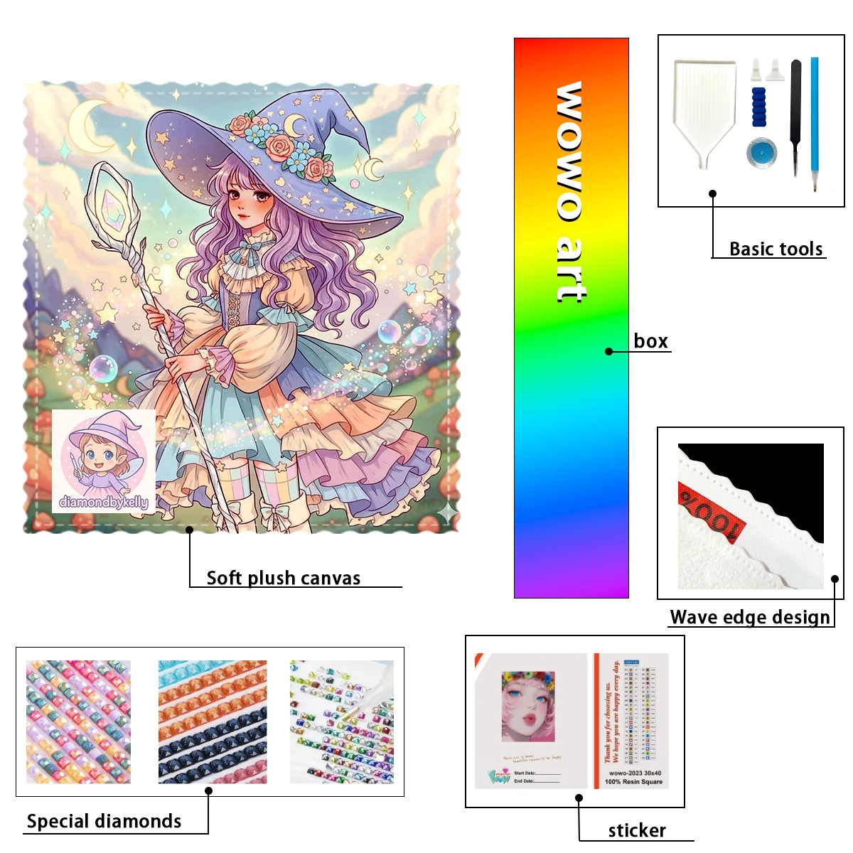 

【kelly Diamond Art】Colorful floral dress for little girl Crystal AB Rhinestone FD Rhinestone Perfect Resin Diamond