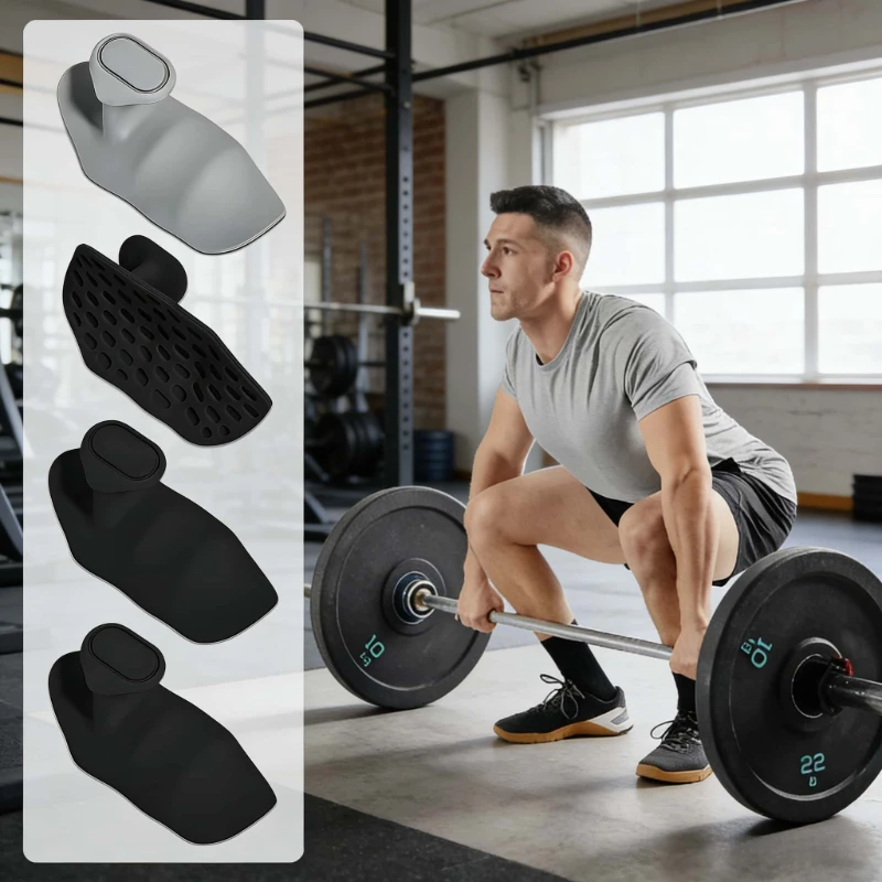 Fitness Anti Slip Sweat Absorbent Palm Protector for Gym Fitness Ergonomic Quick Release Silicone Training Gloves UnisexGripPads