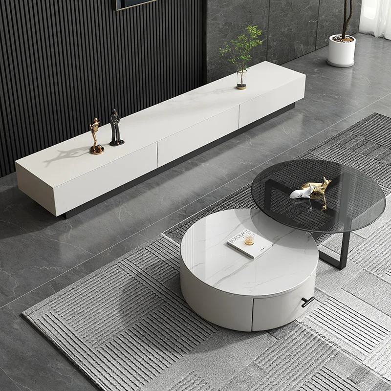 الشمال الإبداعية لوحة الصخور المستديرة طاولات القهوة غرفة المعيشة الحديثة الحد الأدنى الفاخرة INS - نمط طاولة القهوة أثاث المنزل FYCT #3