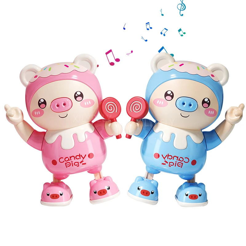 Dance Robot Electric Pet Pig Musical Toys Crawling Educational Interactive Toys For Baby Early learning Birthday Xmas Gifts